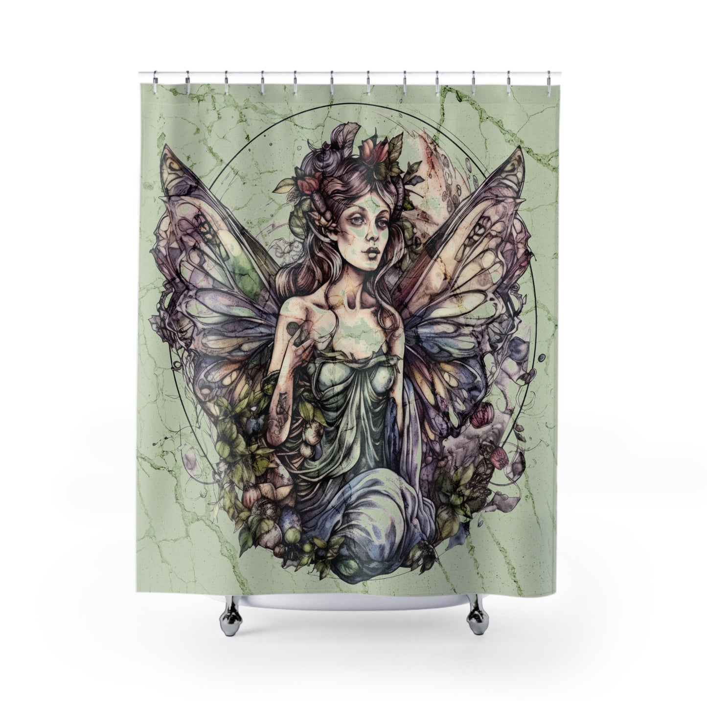 Gothic - Grunge Goddess - Shower Curtain - Home Decor, Bathroom Decor 71"  x 74"