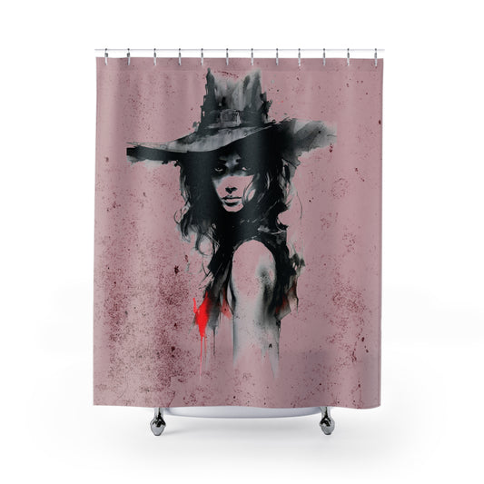 Gothic - Goddess Witch - Shower Curtain - Home Decor, Bathroom Decor 71"