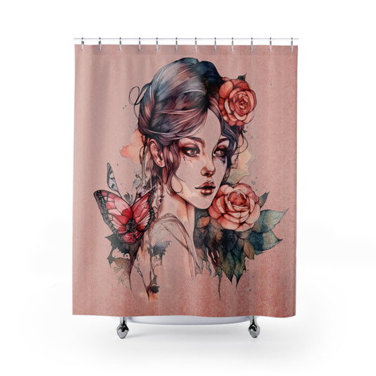 Gothic - Goddess - Shower Curtain - Home Decor, Bathroom Decor 71"  x 74"