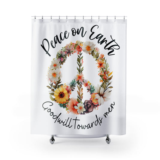 Motivational - SHOWER CURTAIN - Home Decor, Bathroom Decor, Peace