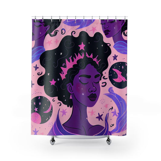 Celestial Goddess - Shower Curtain - Home Decor, Bathroom Decor 71"  x 74"