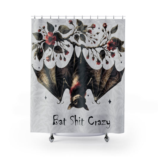 Halloween Bat - SHOWER CURTAIN - Home Decor, Bathroom Decor, Holiday Decor 71x74"