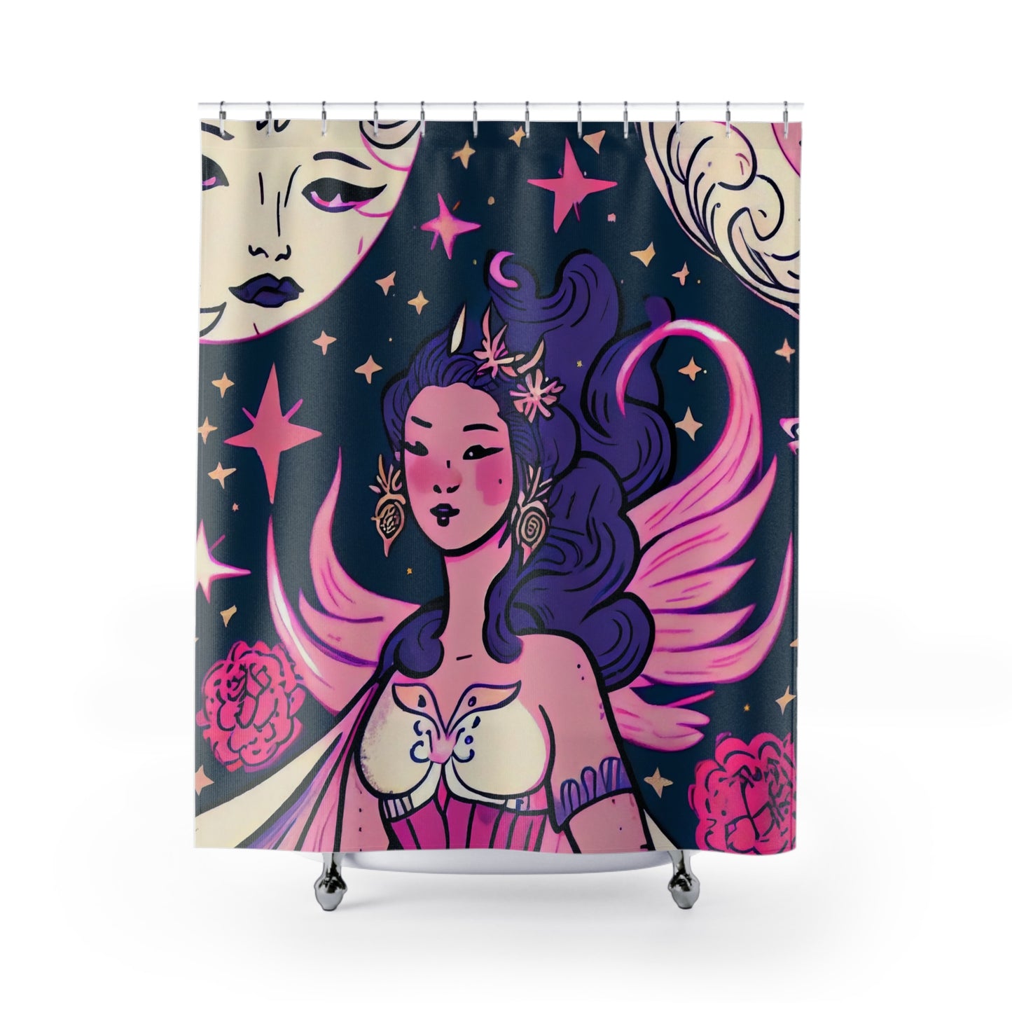 Celestial -Celestial Goddess - Shower Curtain - Home Decor, Bathroom Decor 71"  x 74"